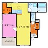 ブルーム 1LDKの間取り