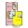 ステラⅡ 2LDKの間取り