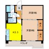 エムズハイツ 2Kの間取り