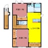 サザンアーブル 2LDKの間取り