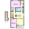 プリムローズB 2LDKの間取り