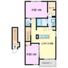 プリムローズB 2LDKの間取り