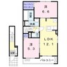 サントル　ヴィラージュ　Ⅳ 2LDKの間取り