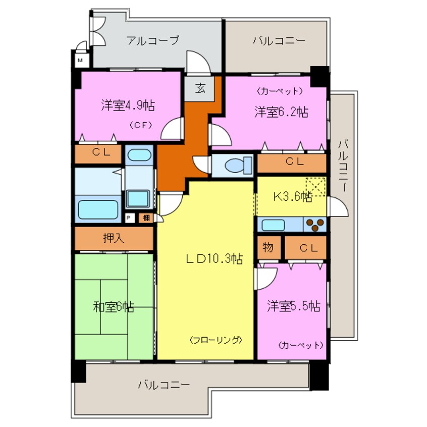 間取図 ポルタ久居　北館　712号室