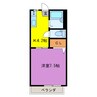 カーサ江島ⅡA棟 1Kの間取り