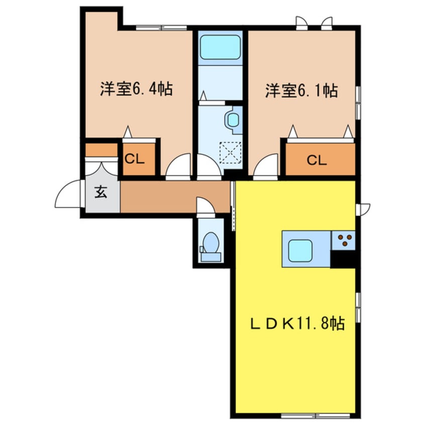 間取図 ｍｏｄｅｒａｔｏ(モデラート)