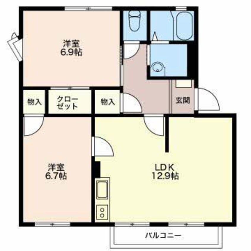 間取図 カーサ江島 B棟
