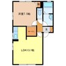 アクアガーデンA棟 1LDKの間取り