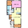 アンダンテＢ 1LDKの間取り