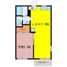 タウニーSAKA　B棟 1LDKの間取り