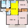 アーバンスクエア 3DKの間取り