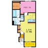グランメゾンⅢ 1LDKの間取り