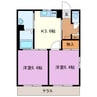 ハイビスカスD 2Kの間取り