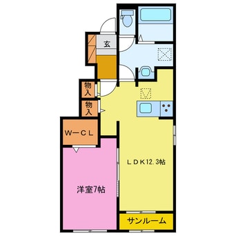 間取図 ディアレスト　Ｍ