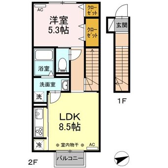 間取図 メルベーユ　(南江島町)