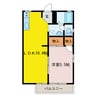 フレグランスかおりA棟 1LDKの間取り