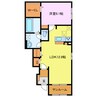 ミル　ハピネス　C棟 1LDKの間取り