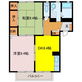 間取図 リヴェール鈴鹿A棟　