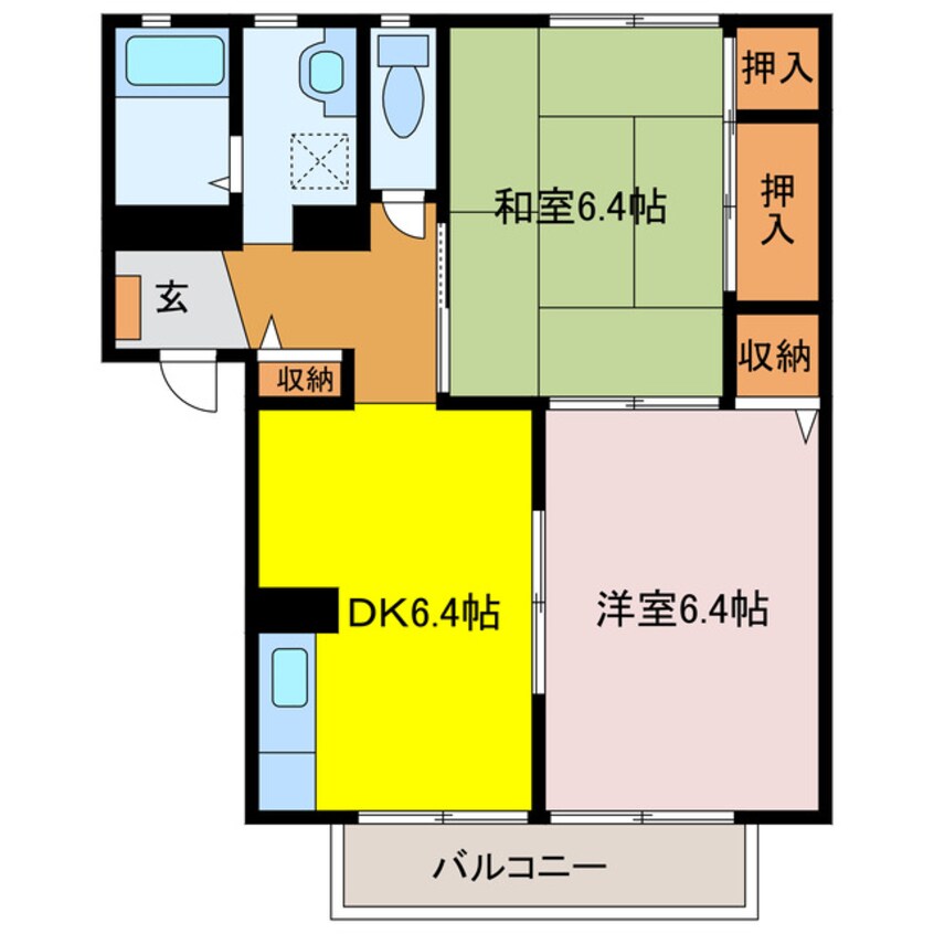 間取図 リヴェール鈴鹿A棟　