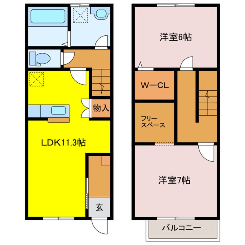 間取図 Ｍａｉｓｏｎｅｔｔｅ ｌａｎｄ 楠町 Ⅰ