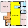 サンセールA棟 2LDKの間取り