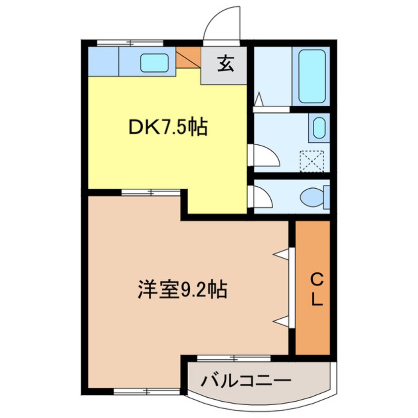 間取図 ダイムコーポ大池Ⅱ