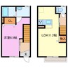 Maisonette land 河原田 1LDKの間取り