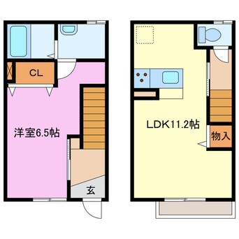 間取図 Maisonette land 河原田