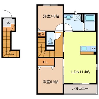 間取図 ベルシーナ鈴鹿A棟