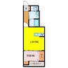 オランジュベール岸岡 1LDKの間取り