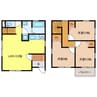 Land court　楠町A棟 3LDKの間取り