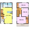 Land court　楠町B棟 3LDKの間取り