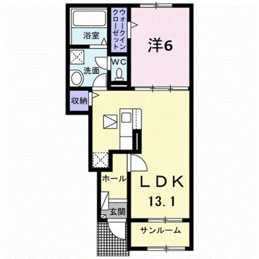 間取図 カーサ　フィオーレ　Ⅱ