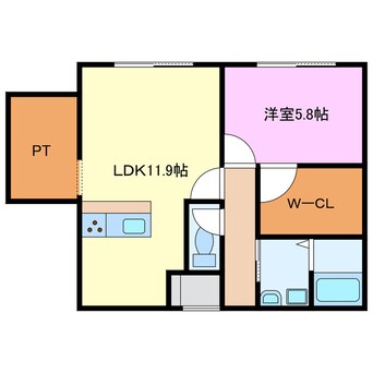 間取図 三日市1丁目貸家