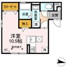 サン・ミシェルⅡ 1Rの間取り