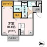 サン・ミシェルⅡ 1Rの間取り