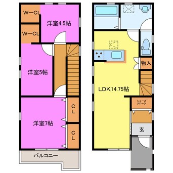 間取図 リーブルファイン長太新町