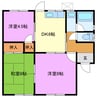 千代崎荘 3DKの間取り