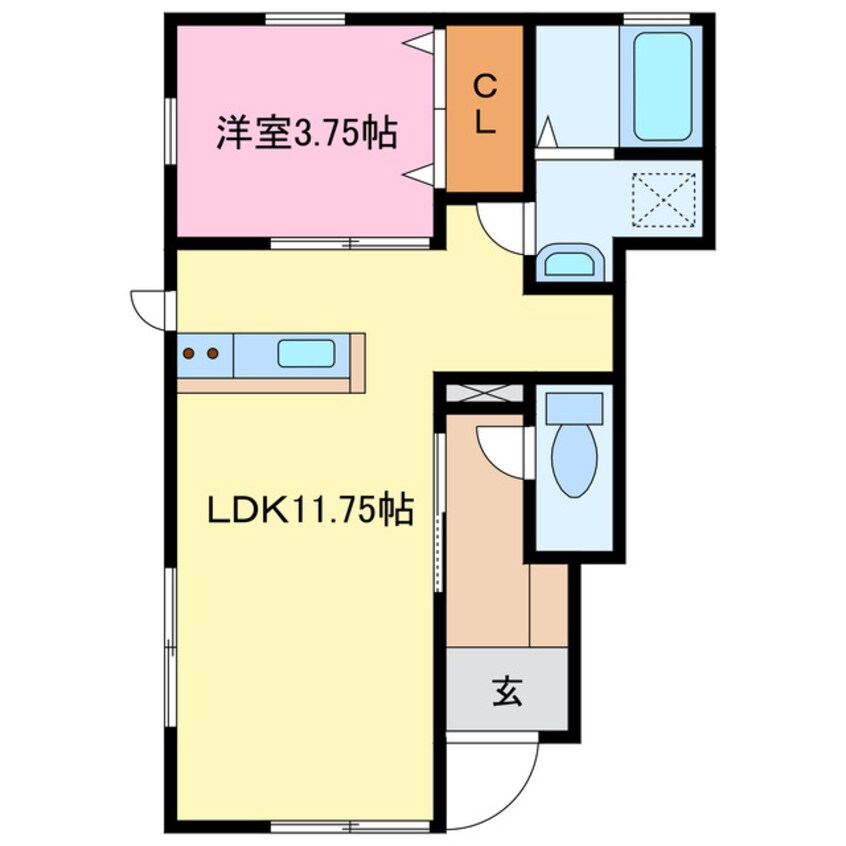 間取図 リーブルファイン算所1