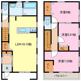 間取図 リーブルファイン寺家1号棟