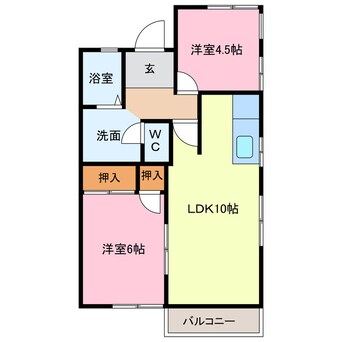 間取図 アメニティ佃A