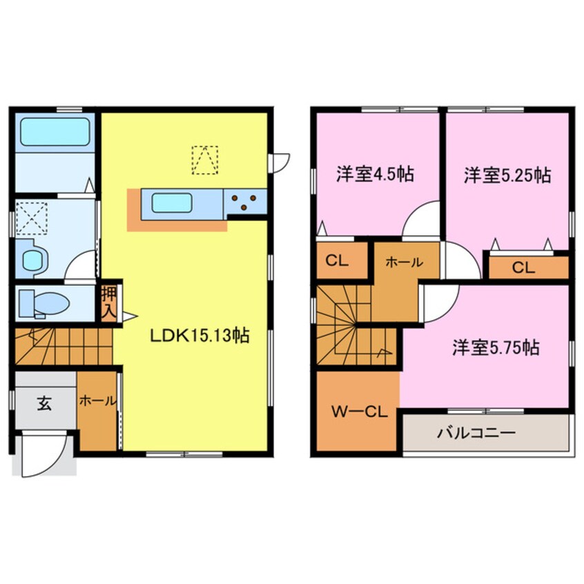 間取図 リーブルファイン南若松2