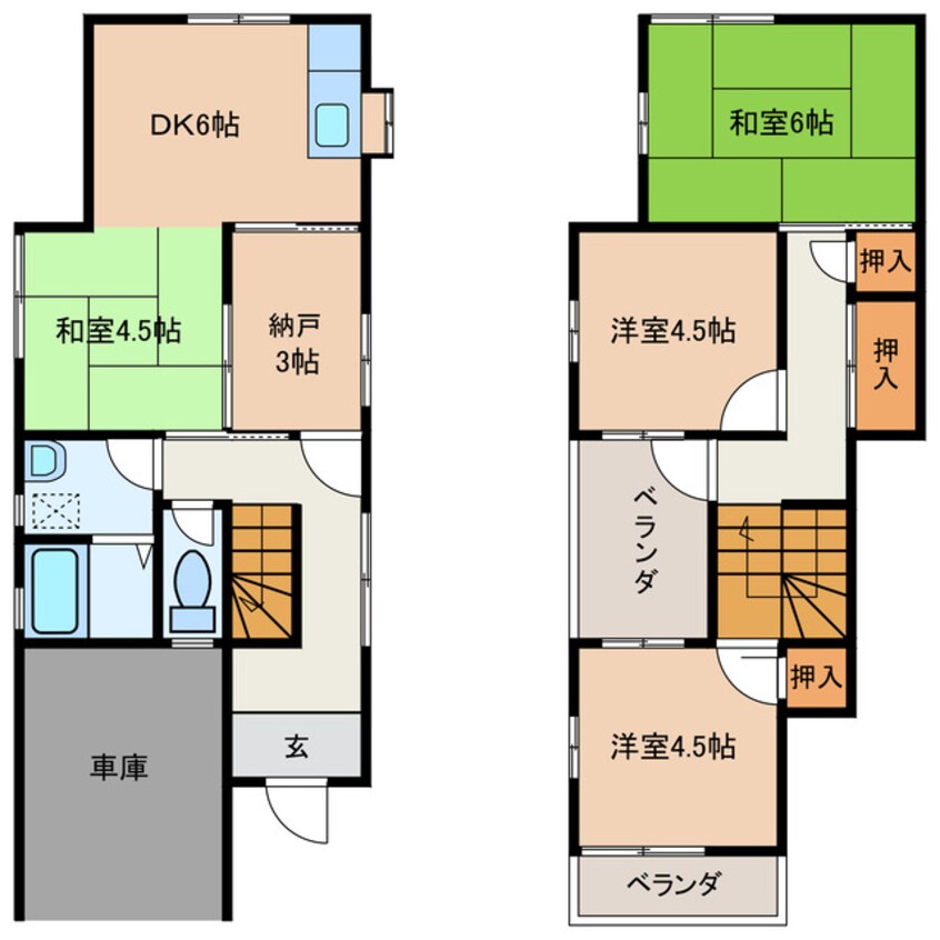 間取図 寺家２丁目貸家