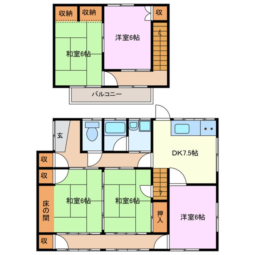 間取図 若松北2丁目貸家