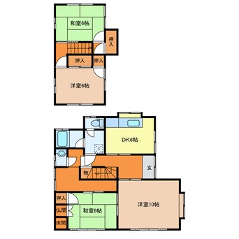 間取図 江島町貸家