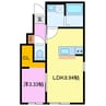 RAMBLE　A棟 1LDKの間取り