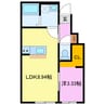 RAMBLE　A棟 1LDKの間取り