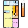 RAMBLE　A棟 1LDKの間取り