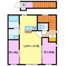 RAMBLE　B棟 2LDKの間取り
