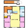 RAMBLE　B棟 2LDKの間取り